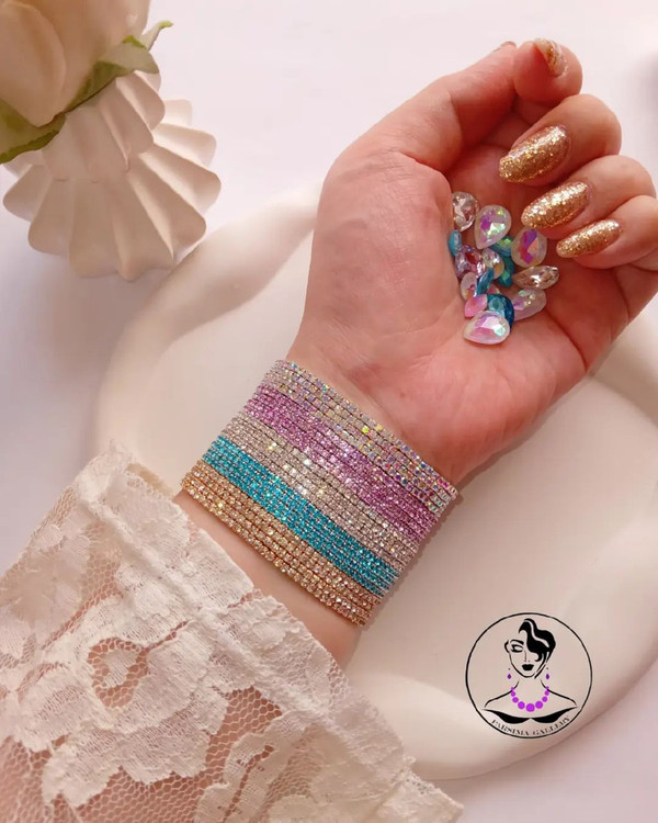 دستبند نگینی کشی