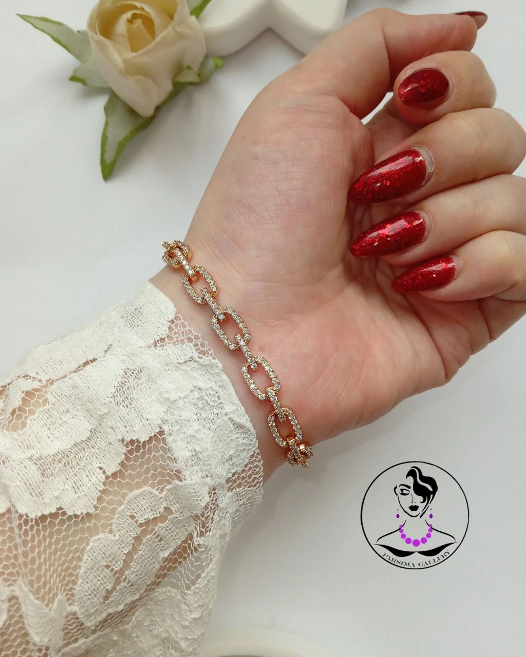 دستبند نگیندار جواهری ژوپینگ