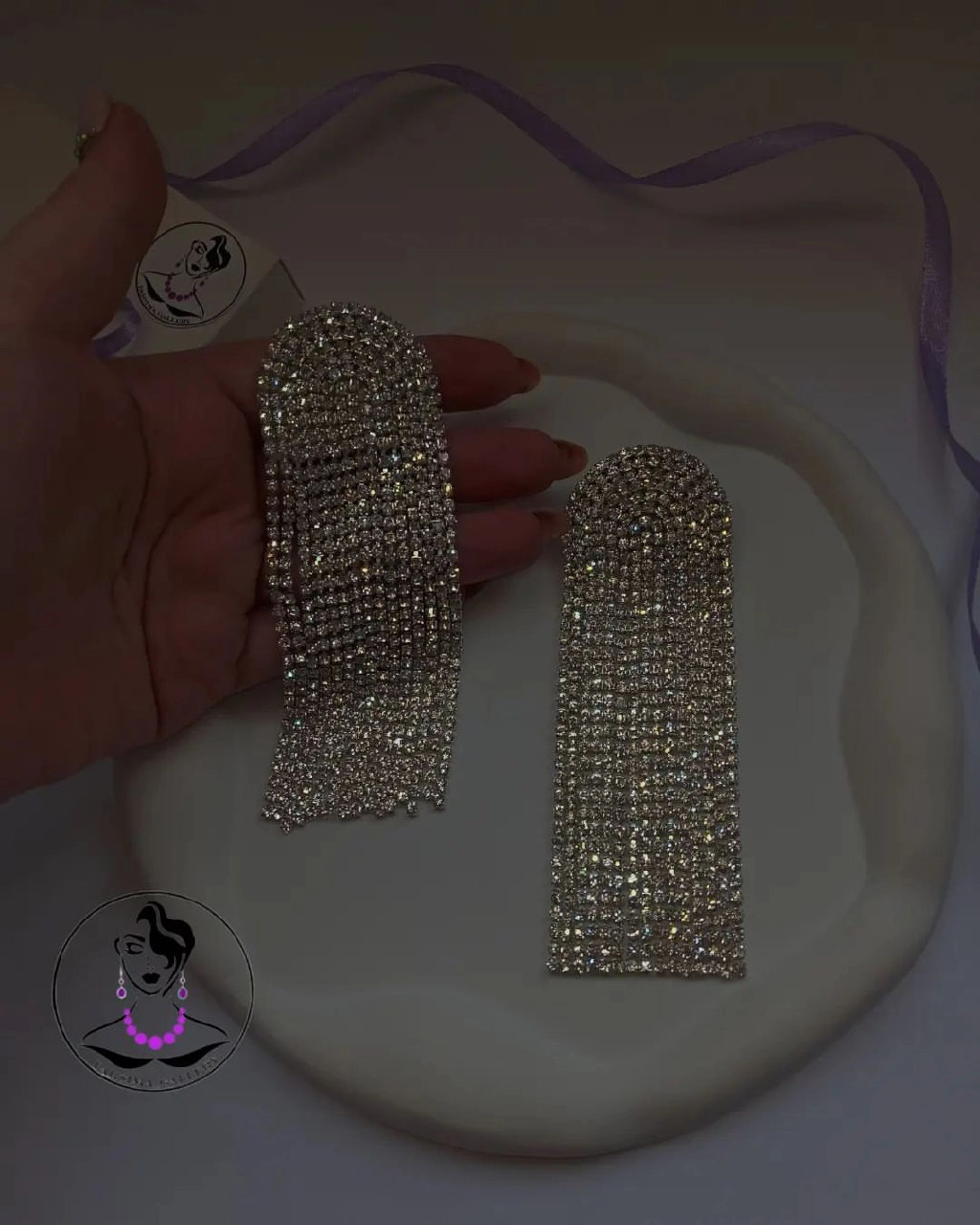 گوشواره جواهری بزرگ