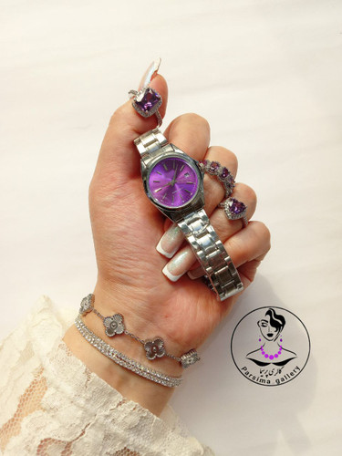 ساعت کاسیو صفحه بنفش زنانه