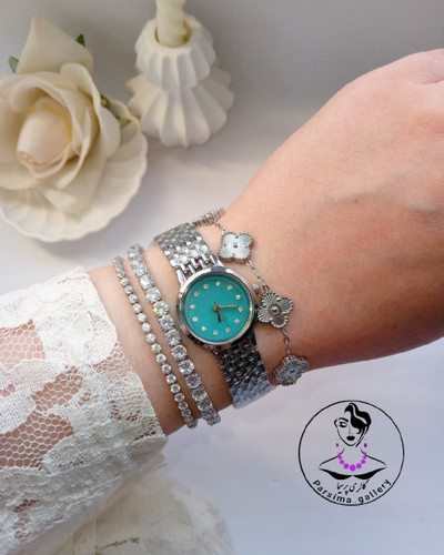 ساعت زنانه ظریف صفحه آبی