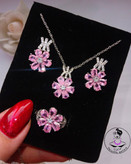 گوشواره ادا گل صورتی