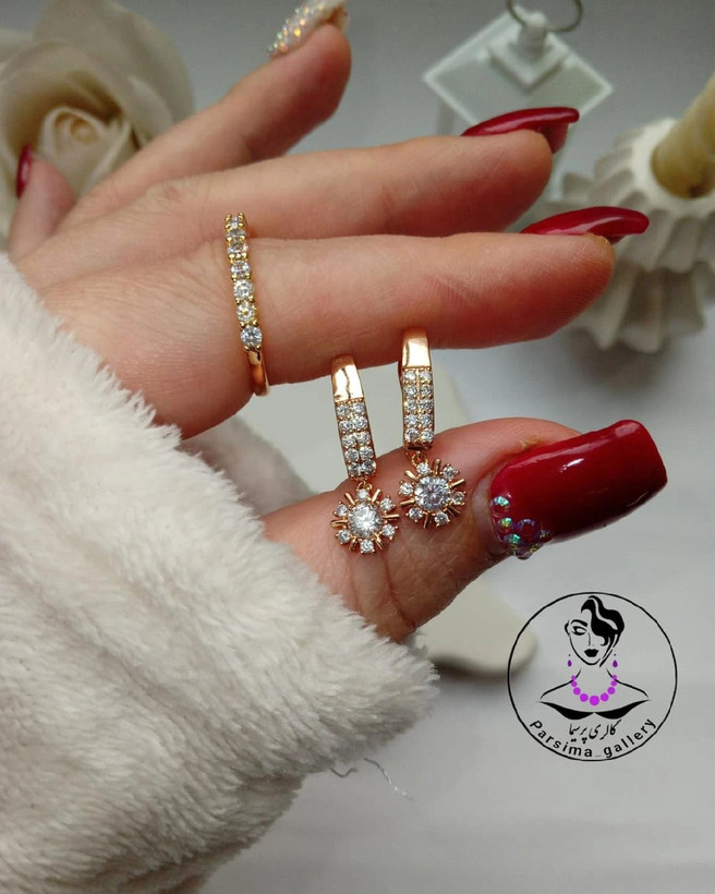 گوشواره ژوپینگ نگیندار