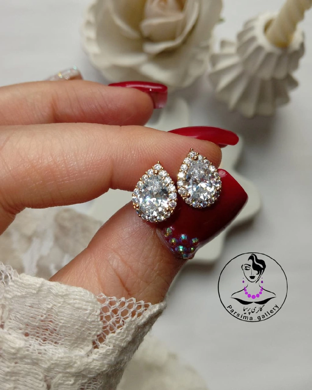 گوشواره میخی نگیندار ژوپینگ