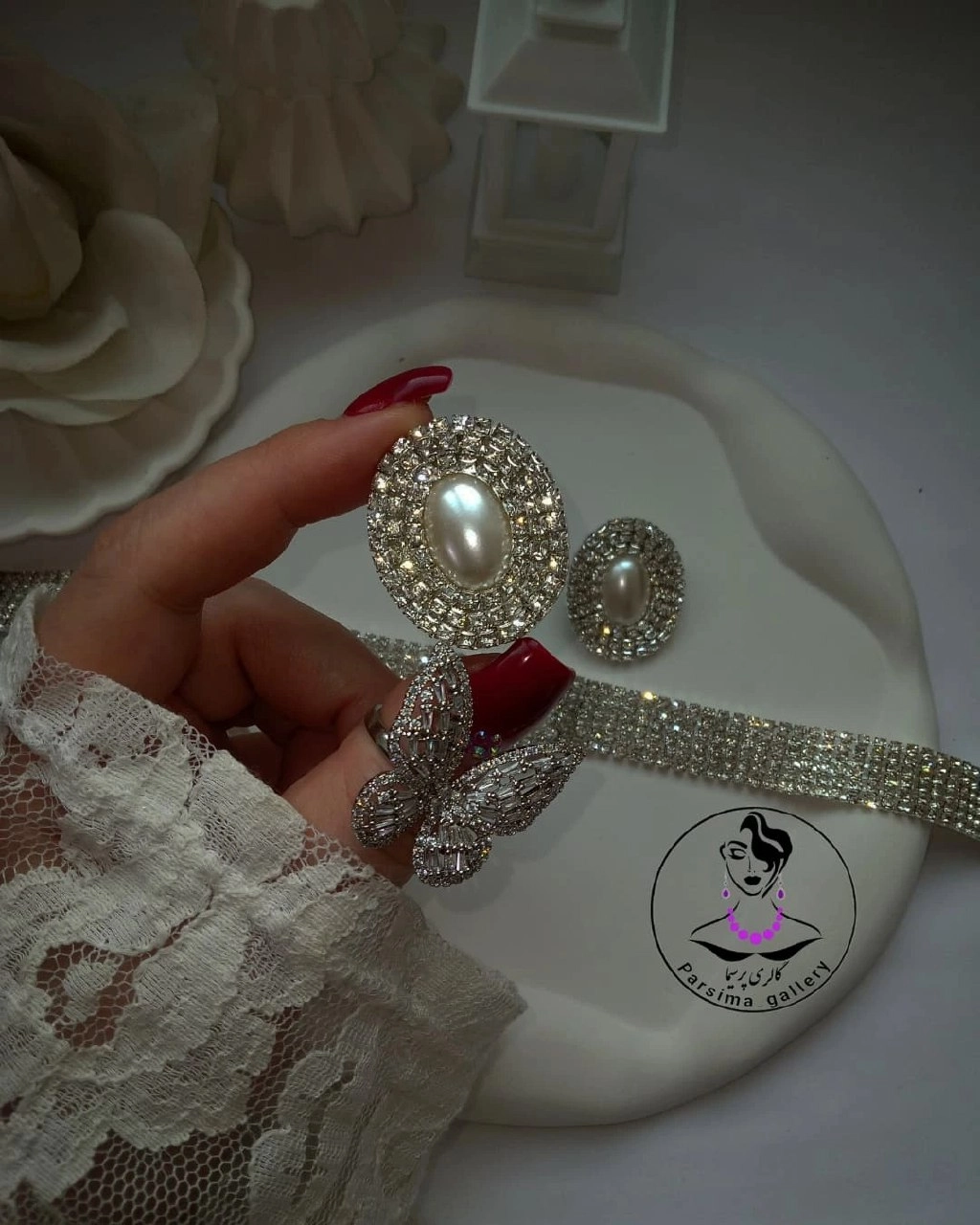 گوشواره میخی مرواریدی