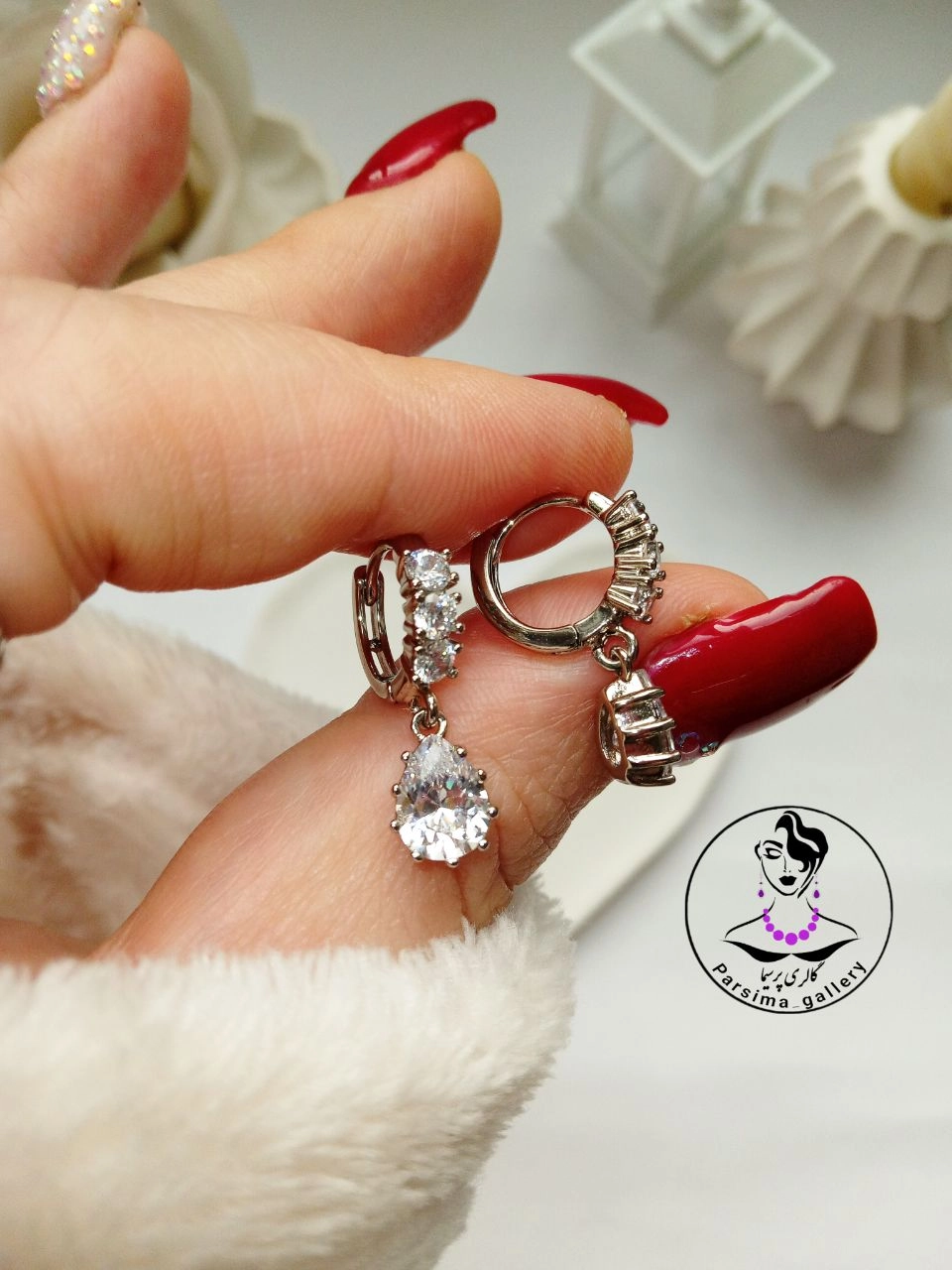 گوشواره نقره ای ظریف