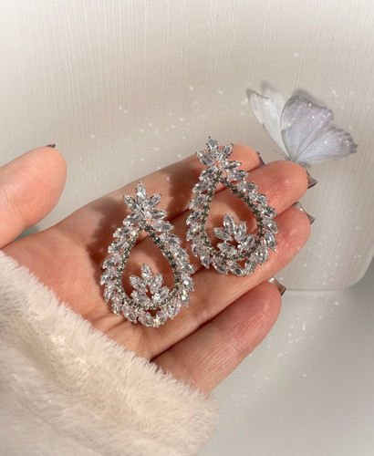 گوشواره جواهری نگینی