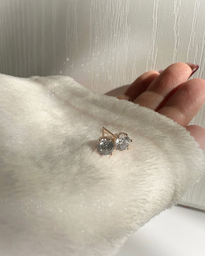 گوشواره تک نگین ژوپینگ