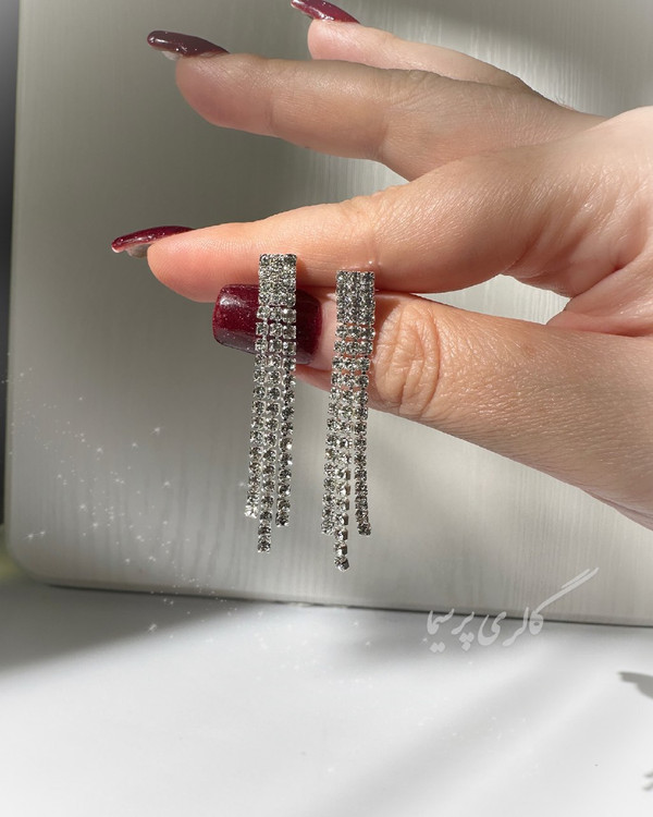 ست گوشواره و گردنبند نگینی