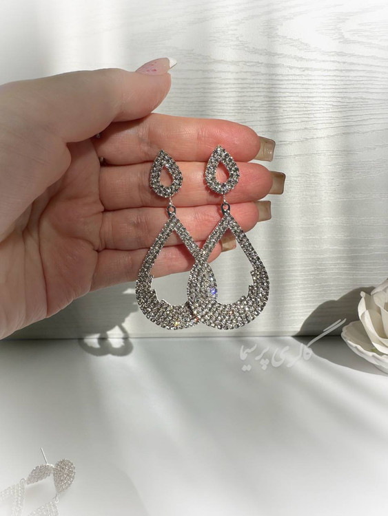 گوشواره نگینی اشکی