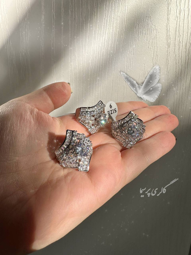 انگشتر پرکار جواهری