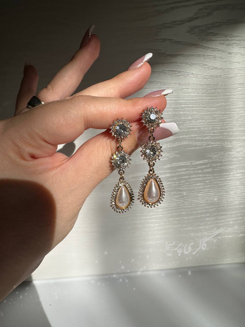 گوشواره مرواریدی طلایی