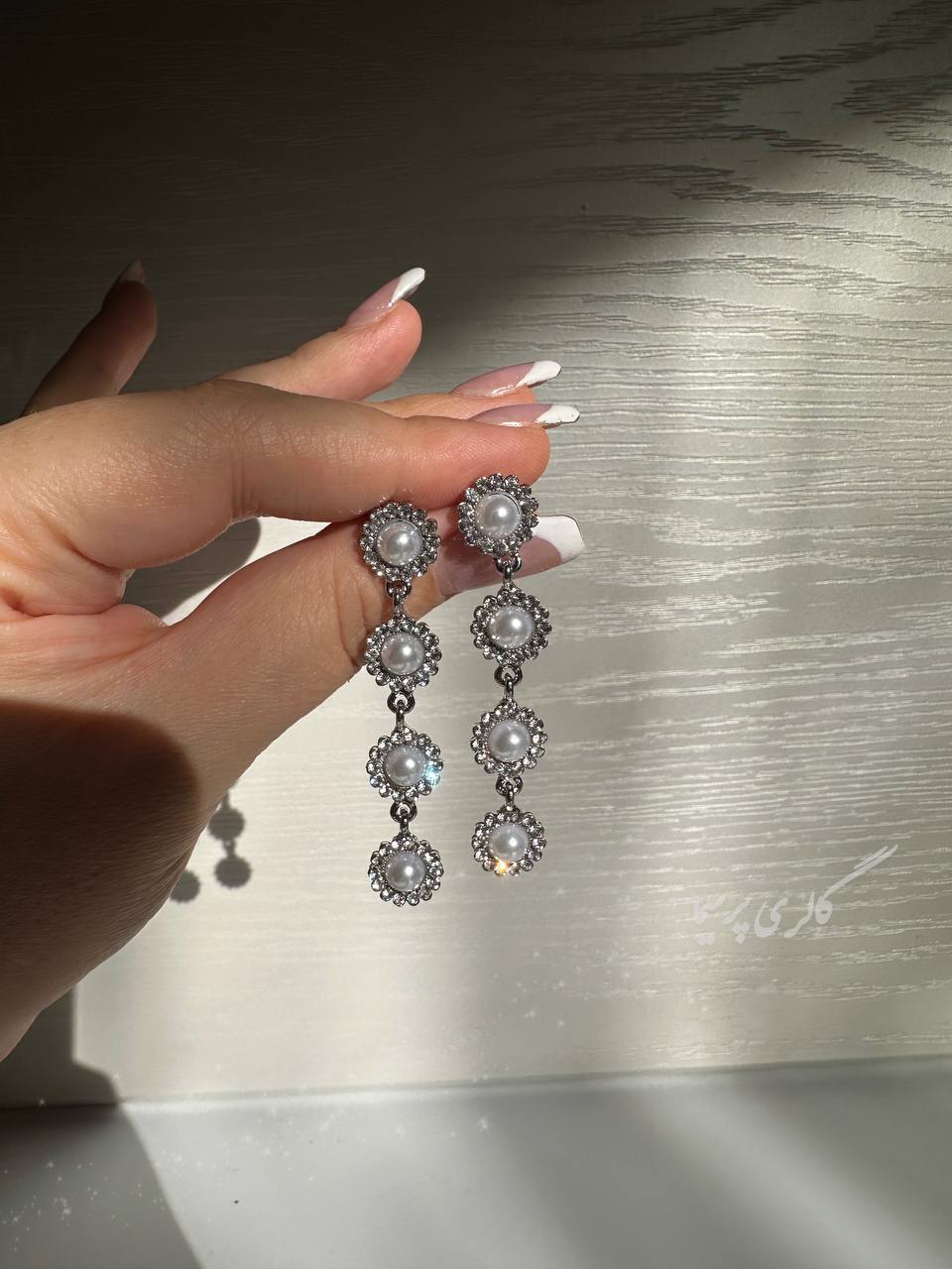 گوشواره مرواریدی بلند