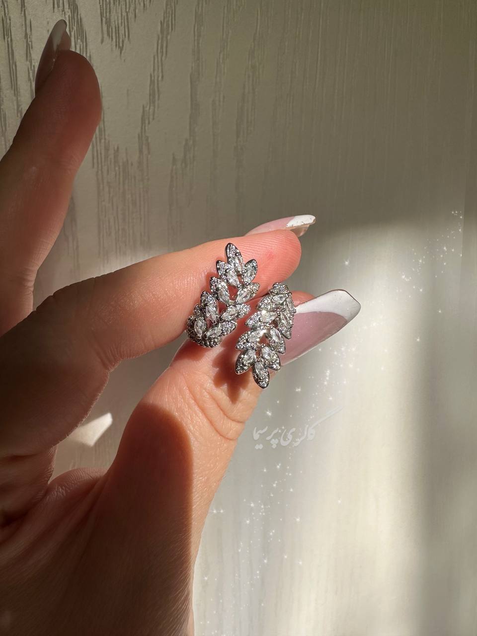 انگشتر طرح برگ فری سایز
