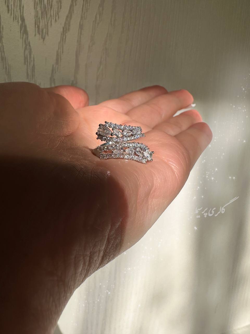 انگشتر طرح طلا فری سایز