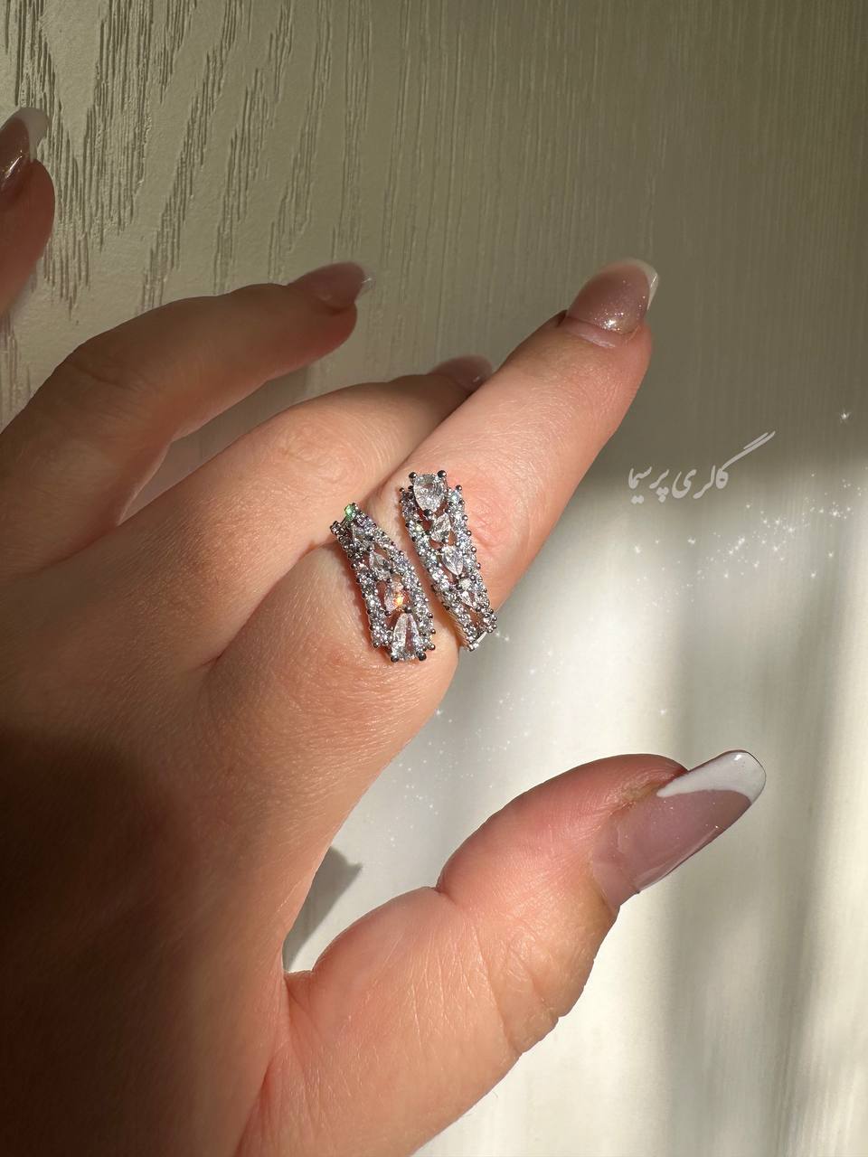 انگشتر طرح طلا فری سایز