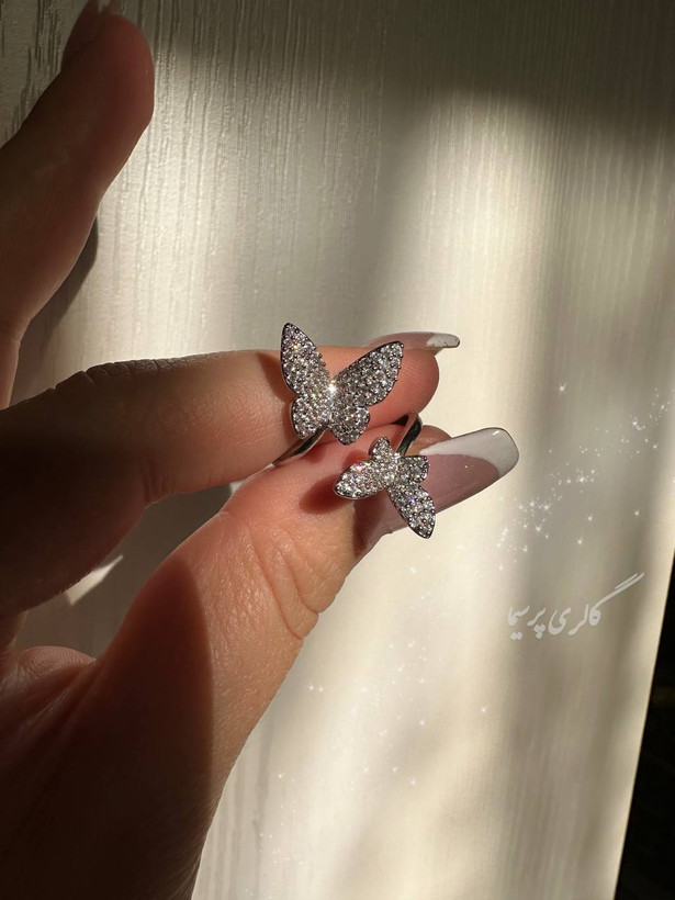 انگشتر طرح پروانه