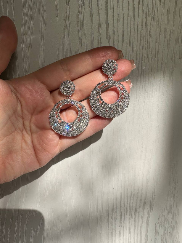 گوشواره جواهری گرد