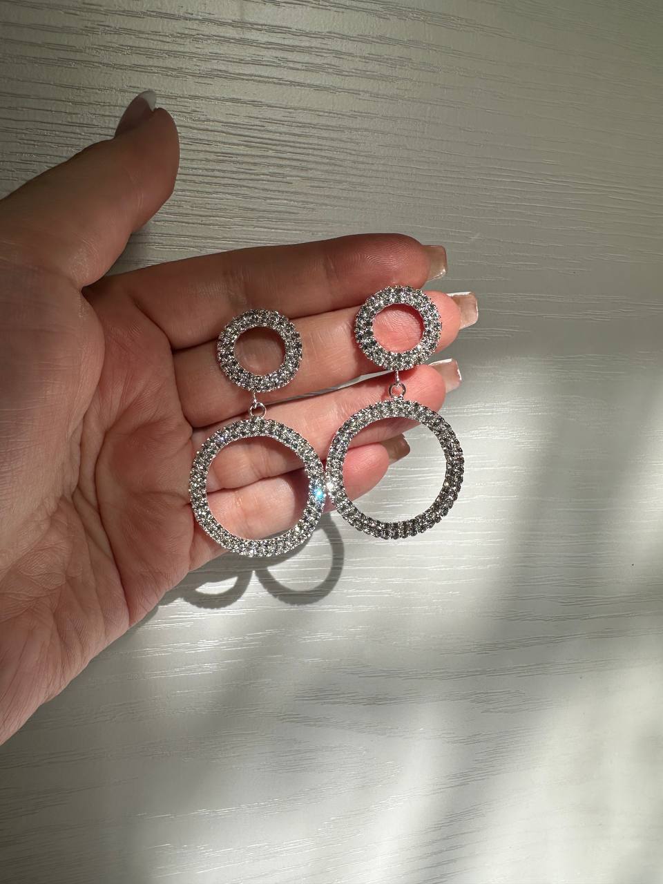 گوشواره جواهری دایره ای