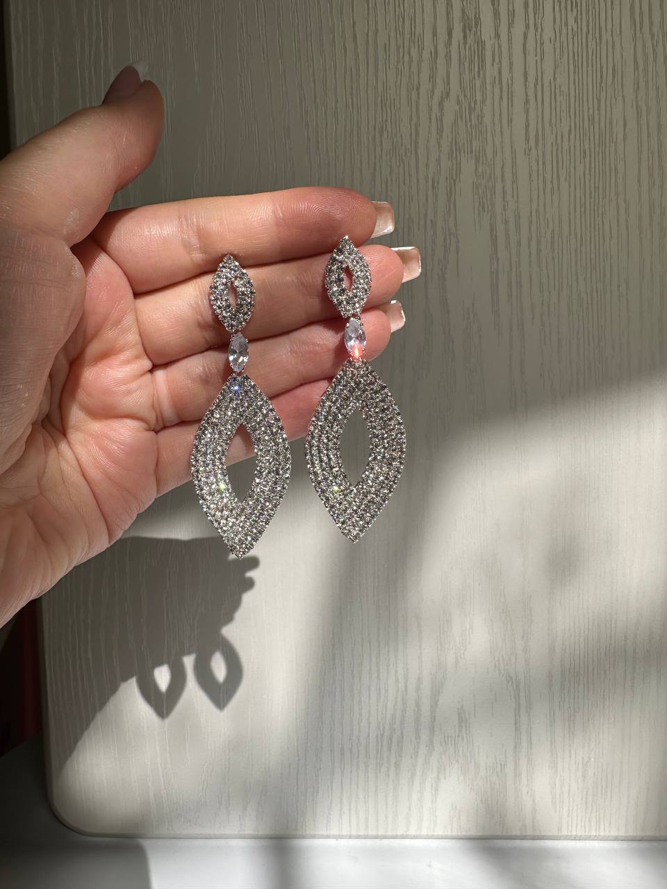 گوشواره جواهری نگیندار