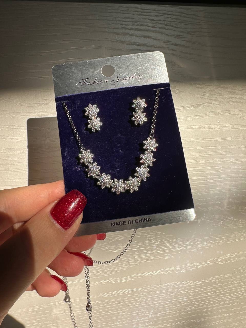 نیمست جواهری طرح گل ساده