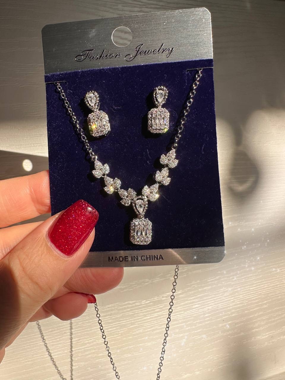 نیمست جواهری نگین مربعی