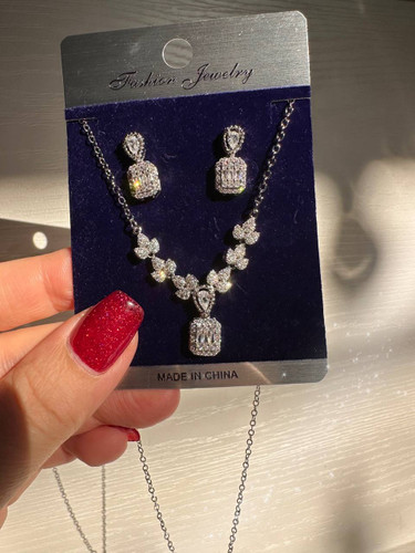 نیمست جواهری نگین مربعی