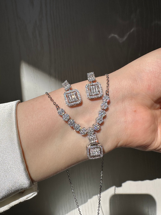 نیمست جواهری مدل مربعی